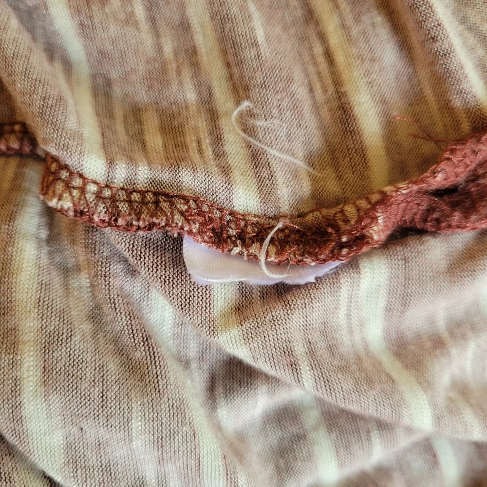 🤿 MAURICES 24/7 Crewneck Short Sleeve Top Red w/White Stripes - Picture 8 of 9